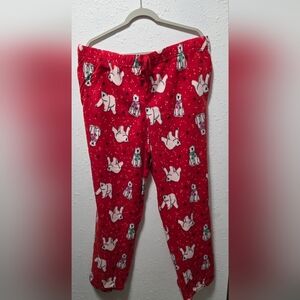 Womens Red Polar Bear Pajama Pants